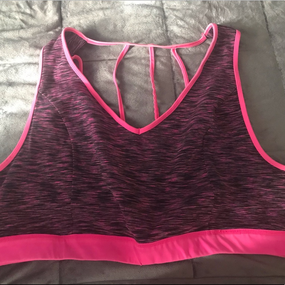 TORRID ACTIVE HOT PINK/STRAPPY BACK SPORTS BRA